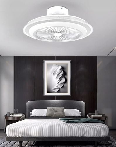 WENTYLATOR SUFITOWY WIATRAK PLAFON LAMPA LED 51 CM DUŻY APLIKACJA na Arena.pl