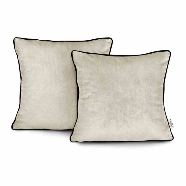 CUS/AH/VELVET/CREAM/PIPING/45X45*2 zdjęcie 1
