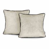 CUS/AH/VELVET/CREAM/PIPING/45X45*2