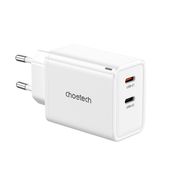 ładowarka sieciowa gan 2x usb-c pd 65w biała