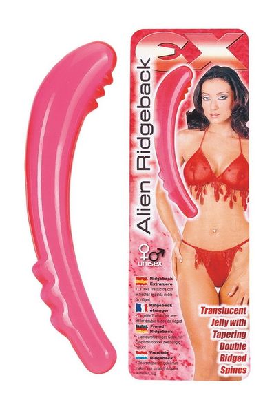 Żelowe Dildo Dwustronne Analno-Waginalne Ex Alien Ridgeback zdjęcie 2
