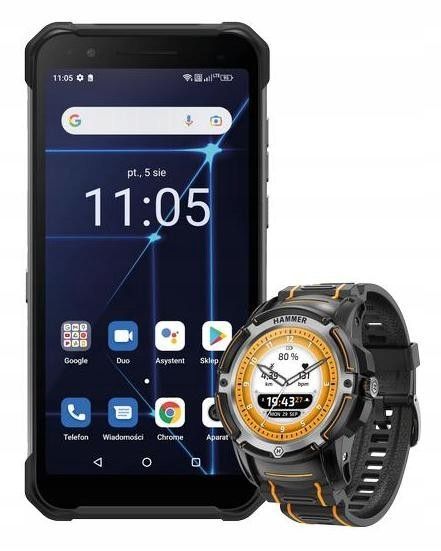 Zestaw Smartfon Hammer Construction + Hammer Watch Plus zdjęcie 1