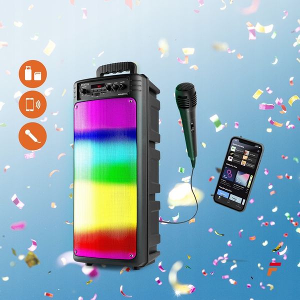 Boombox głośnik mobilny BT LED mikrofon Fenton zdjęcie 15