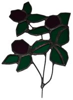 Dzika róża szkło witrażowe zawieszka dekoracja prezent