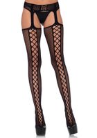 bielizna-lace up backseam stockings