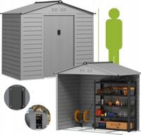 domek ogrodowy 213 x 131 x 192 cm szary 2,43 m² pako 84h-352v00sr