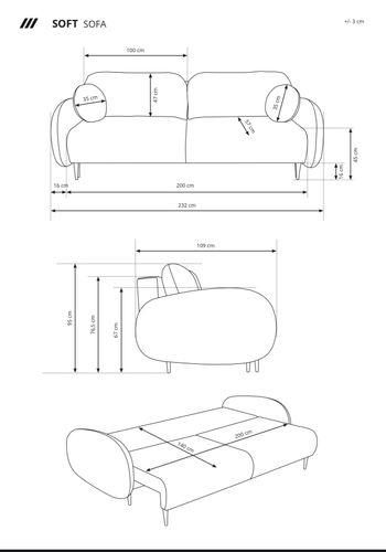 Nowoczesna sofa kanapa SOFT na Arena.pl