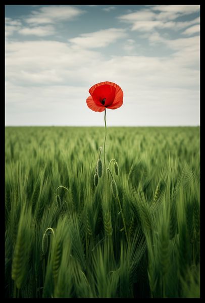 Plakat 40x60cm Samotny Mak na Polu zdjęcie 2