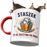 Kubek Czerwony Dla Stanisława Staszka Kolegi Męża Z Nadrukiem Ze Zdjęciem