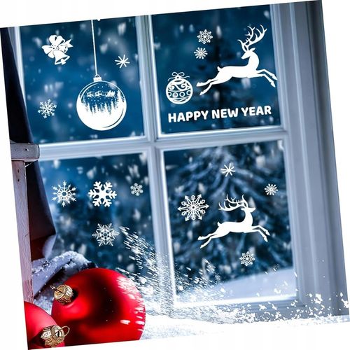 Naklejki Świąteczne na Okna SZYBĘ Duży Zestaw Naklejek Świątecznych 196szt na Arena.pl