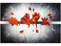 OBRAZ ROZDMUCHANE CZERWONE PĄKI MAKÓW