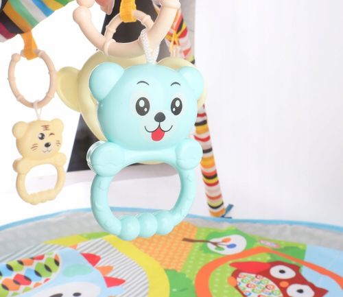 Mata Edukacyjna Miękka Interaktywna Grzechotki Lusterko na Arena.pl