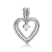 WISIOREK PODWÓJNE SERDUSZKO ZE SREBRA PRÓBY 925