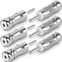 6x Adapter Antenowy Redukcja Wtyk ISO DIN Prosty Adapter Anteny Samochodowy