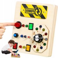 TABLICA MANIPULACYJNA PANEL SENSORYCZNY DREWNIANY KONTROLER LED