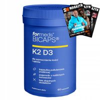 FORMEDS BICAPS WITAMINA K2 MK7 D3 MOCNE KOŚCI ODPORNOŚĆ ZĘBY MIĘŚNIE 60 kap
