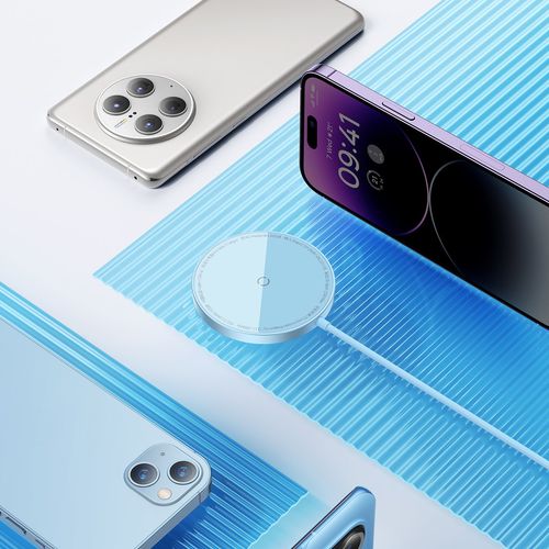 Simple Mini3 ładowarka magnetyczna indukcyjna MagSafe Qi 15W - niebieska na Arena.pl