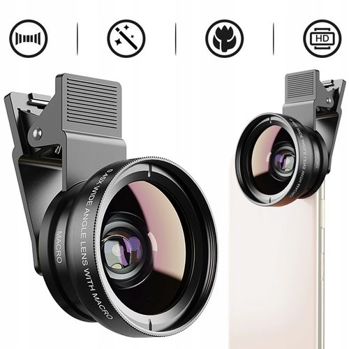 Obiektyw APEXEL ZESTAW MACRO SOCZEWKA NA SMARTFON WIDE na Arena.pl