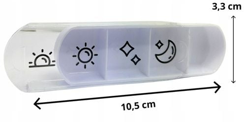 Pudełko na lekarstwa, kasetka na leki, pojemnik na leki rano wieczorem na Arena.pl