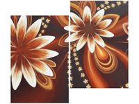 80X70CM WIRUJĄCE KWIATY DUO OBRAZ