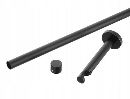 Karnisz METALOWY pojedynczy fi19 mm LOFT - 140cm Czarny mat na Arena.pl