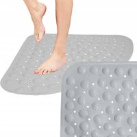 MATA ANTYPOŚLIZGOWA 54x54 NAROŻNA POD PRYSZNIC DO KABINY SZARA ODPORNA