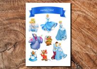 Wydruk cukrowy na tort A4 Kopciuszek napis DIY