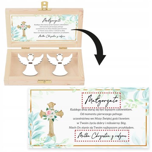 Pamiątka Pierwszej Komunii Świętej Prezent na Komunię Pudełko na pieniądze na Arena.pl