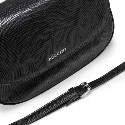 Torebka Damska Crossbody Listonoszka PUCCINI Z Łańcuszkiem Czarna BML057M-1 na Arena.pl