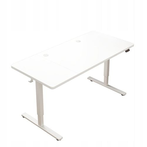 Biurko Elektryczne Podnoszone Białe 140 cm Regulowane NOWOCZESNE na Arena.pl