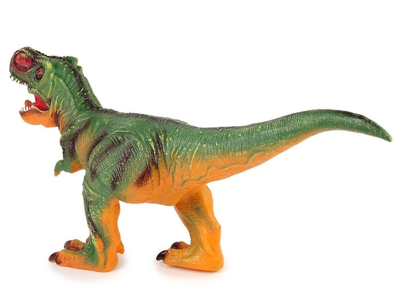 Duża Figurka Dinozaur Tyranozaur Rex Zielono- Pomarańczowy Dźwięk 60 cm Długości na Arena.pl