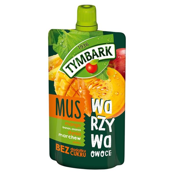 Tymbark Mus mango banan ananas dynia marchew jabłko 100 g zdjęcie 1