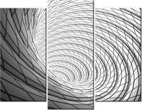 60 90CM OBRAZ 3 ELEM SZARY WIR ŚCIENNY DRUK PŁÓTNO