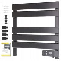 MAŁY GRZEJNIK ŁAZIENKOWY ELEKTRYCZNY drabinka suszarka timer CZARNY 150W