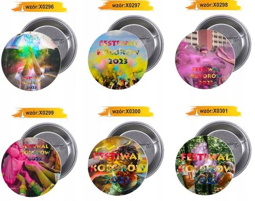 Przypinki buttony FESTIWAL KOLORÓW 2023 HIT na Arena.pl