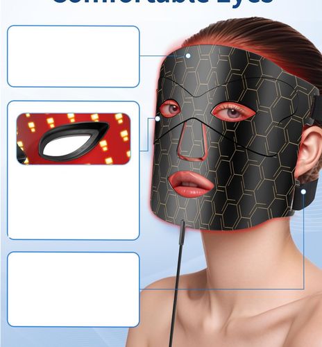 Maska do twarzy LED do terapii światłem KIMTAR na trądzik i zmarszczki na Arena.pl