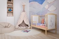Łóżeczko b/sz BAJKA SOSNA ŻYRAFA TAPCZANIK