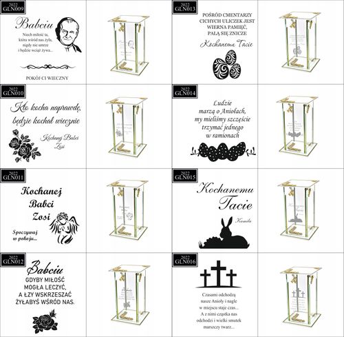 Ekskluzywny znicz szklany złoto biały PERSONALIZOWANY GRAWER dla SZWAGIERKI na Arena.pl