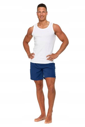 Gładkie PODKOSZULKI MĘSKIE 2 szt. Zestaw Podkoszulek Na Ramiączkach na Arena.pl