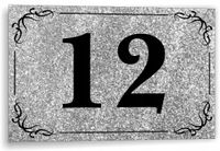 Tabliczka Tablica ADRESOWA ALUMINIOWA Numer domu cyfry ulica 20x15