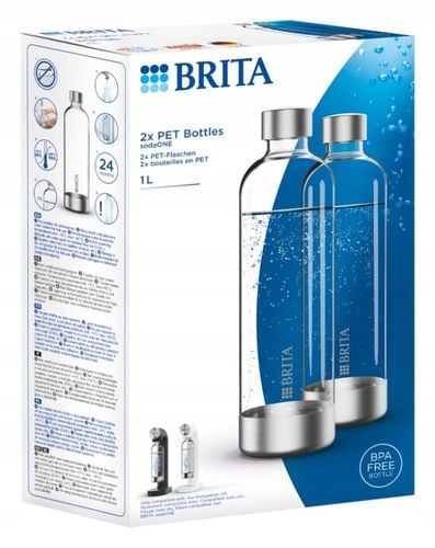 Zestaw 2 butelki plastikowe PET BRITA sodaONE 1l do saturatora na Arena.pl