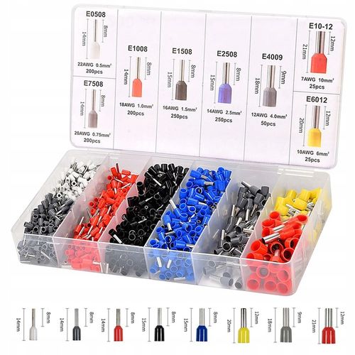 ZACISKARKA DO TULEJEK KONEKTORÓW PRZEWODÓW ZESTAW PRASKA + 1200 SZT TULEJKA na Arena.pl