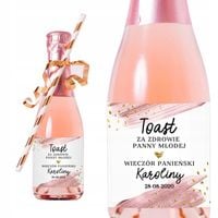 ETYKIETY Mini Szampany pers Toast Panny Młodej 10s