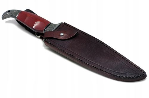 Nóż myśliwski BOWIE ręcznie wykonany stal DAMASCEŃSKA Damast ETUI Micarta na Arena.pl