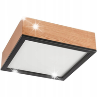 PLAFON LAMPA SUFITOWA LAMKUR OAK SQUARE 48819 DĄB/CZARNY