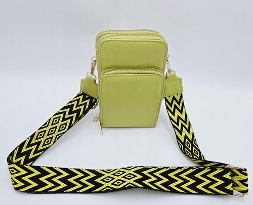 Sara Moda - torebka rowerówka portfel etui na telefon zielony limonka 327 na Arena.pl