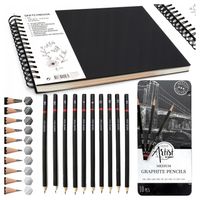 ZESTAW DO SZKICOWANIA RYSOWANIA SZKICOWNIK A4 OŁÓWKI ZESTAW OŁÓWKÓW 10 szt