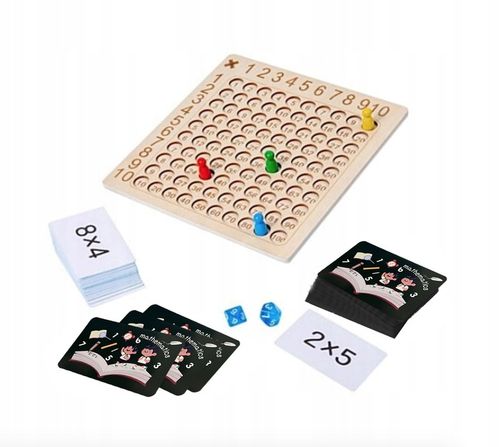 DREWNIANA TABLICZKA MNOŻENIA UKŁADANKA MONTESSORI LICZYDŁO na Arena.pl