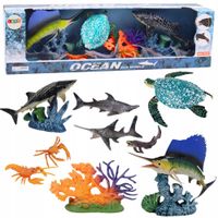 Zestaw Figurek Morskich Zwierzęta Oceaniczne Ruchome Elementami