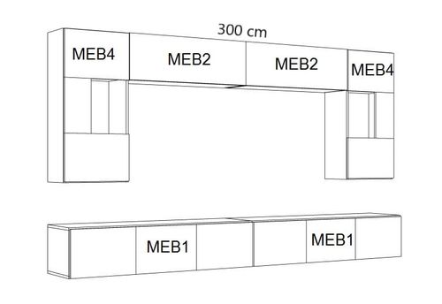 meblościanka LOFT 1 (push-open) na Arena.pl